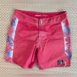 J. Crew for Quicksilver Board Shorts Swim Red Men's Size 34
